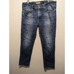 Guess 1981 Lincoln Slim Straight Jeans Mens 36 x‎ 32 Blue Denim Medium Wash